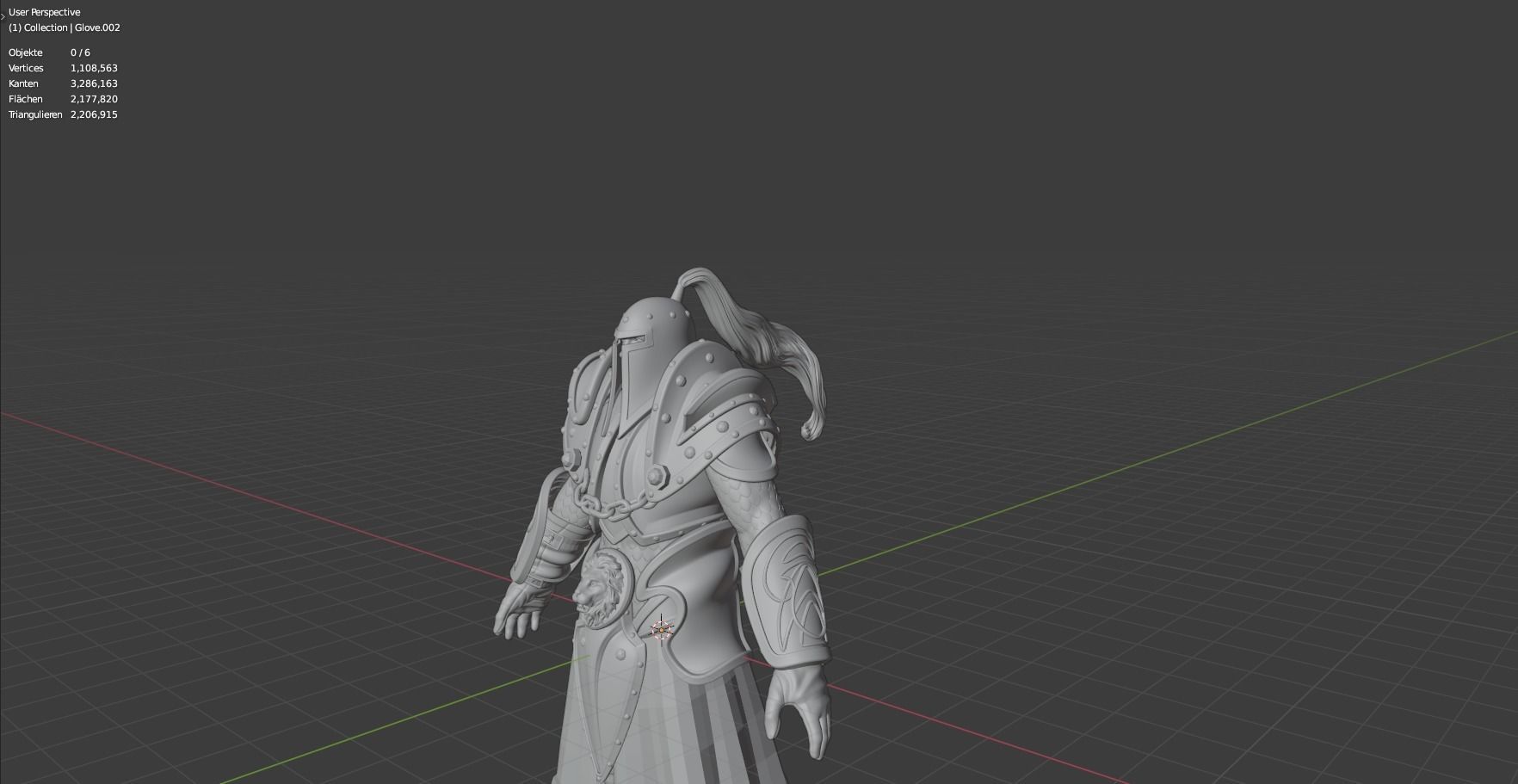 Warcraft Footman high poly 3D model_11