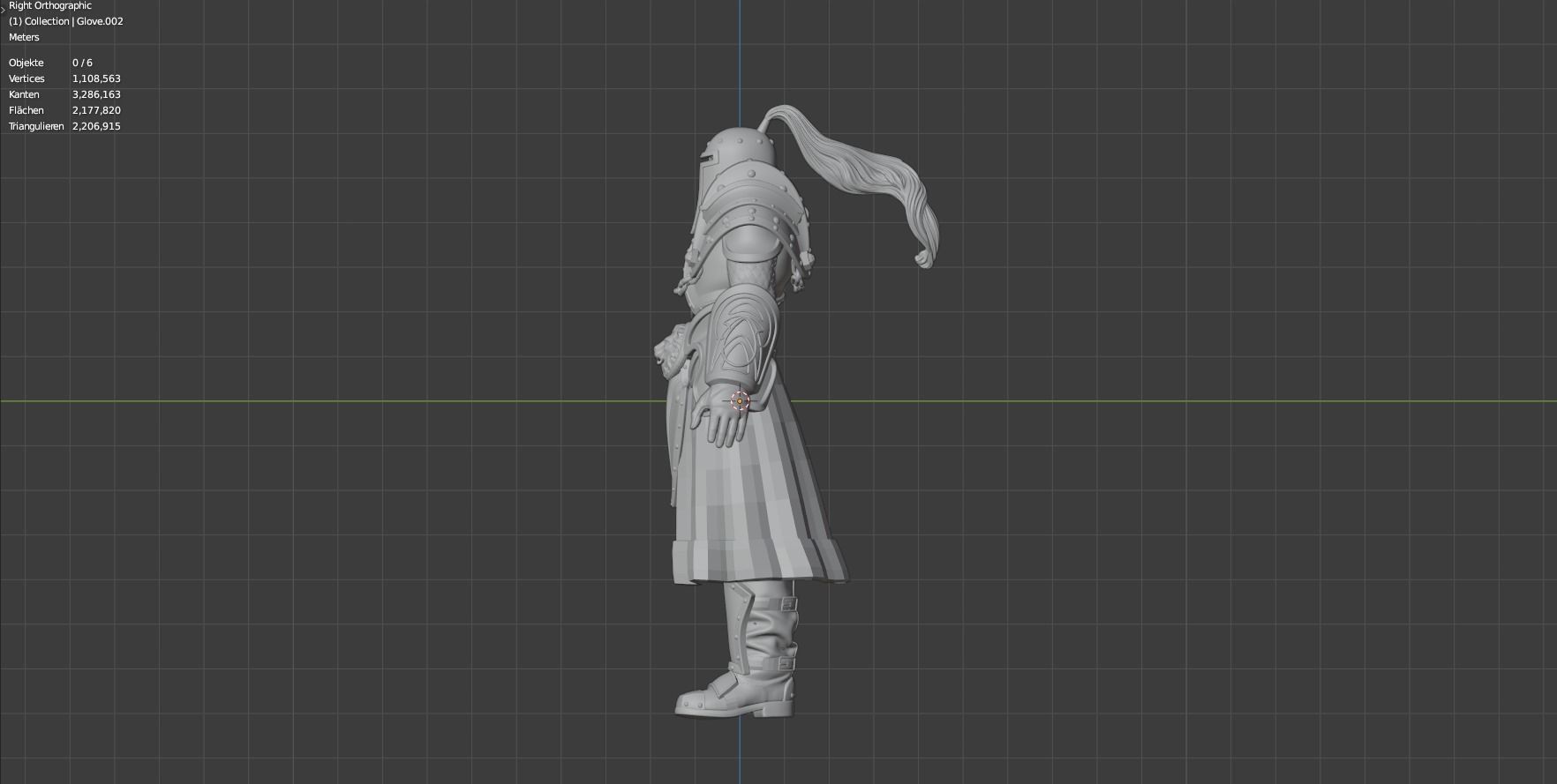 Warcraft Footman high poly 3D model_7