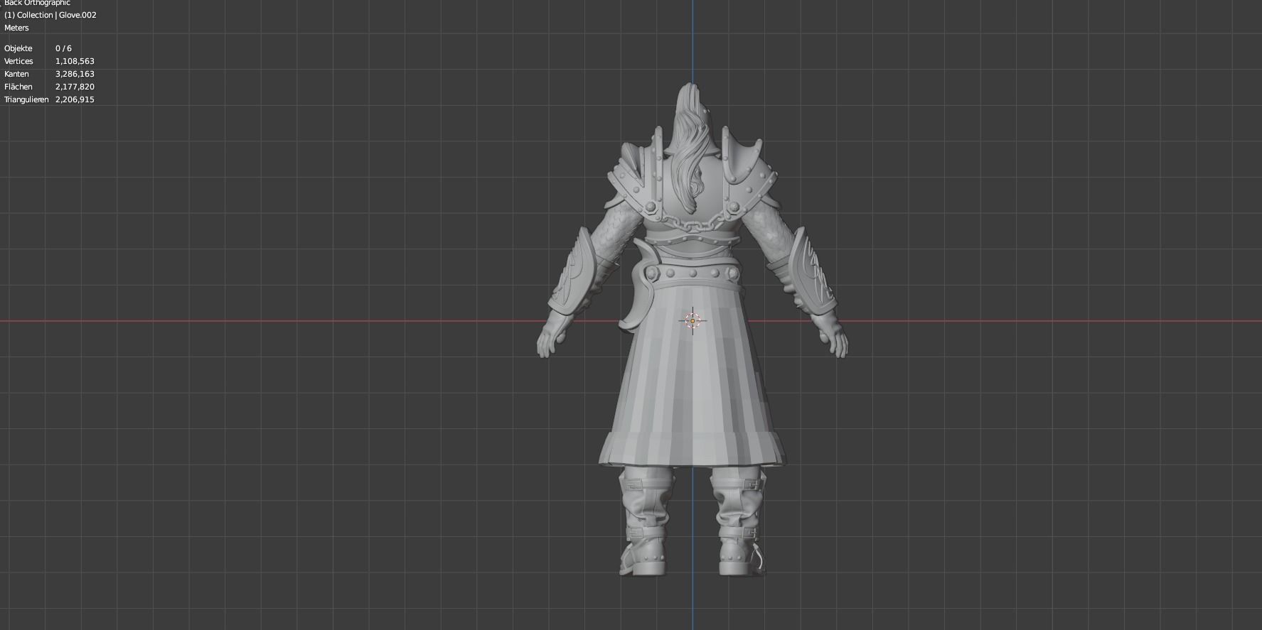 Warcraft Footman high poly 3D model_8