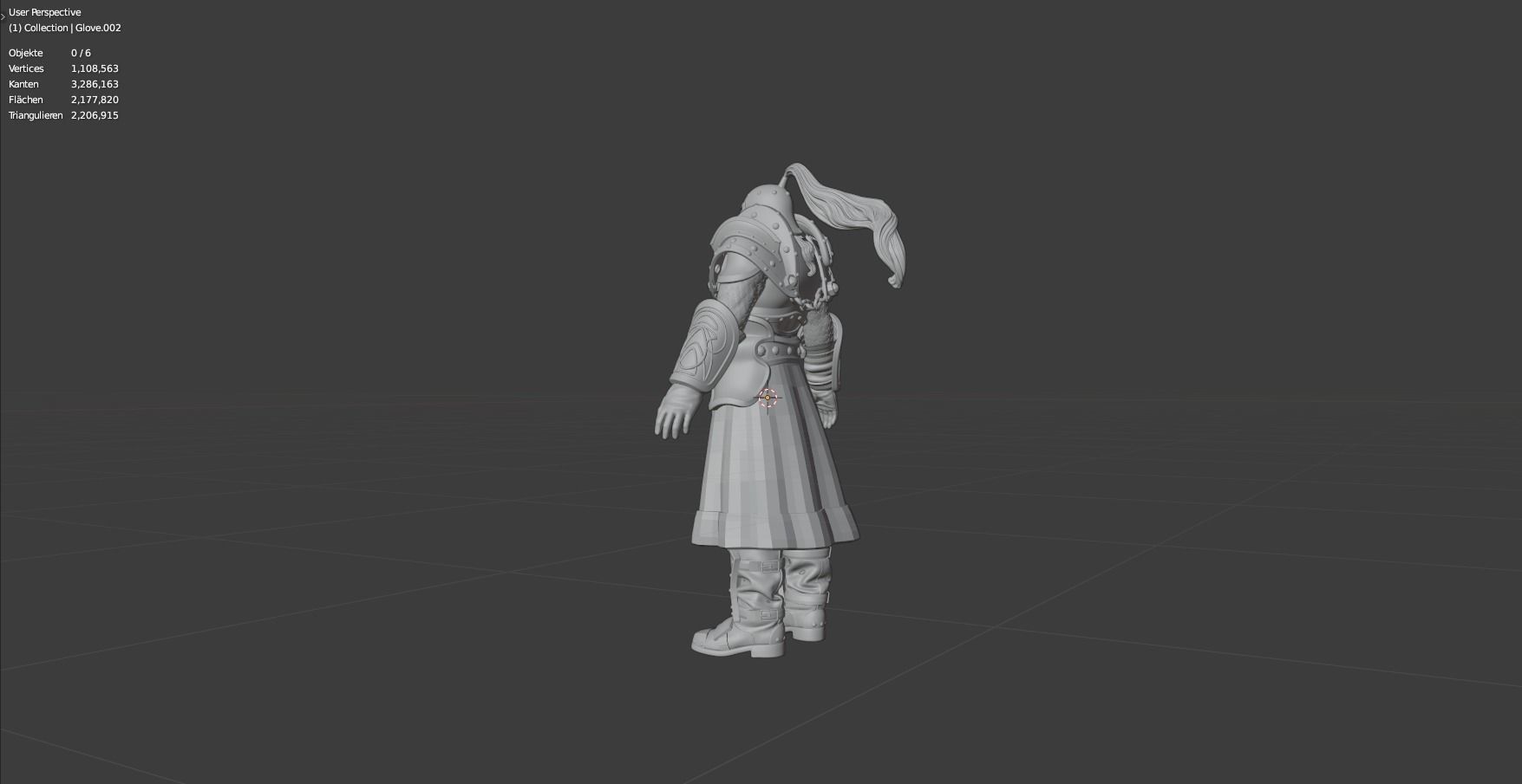 Warcraft Footman high poly 3D model_5