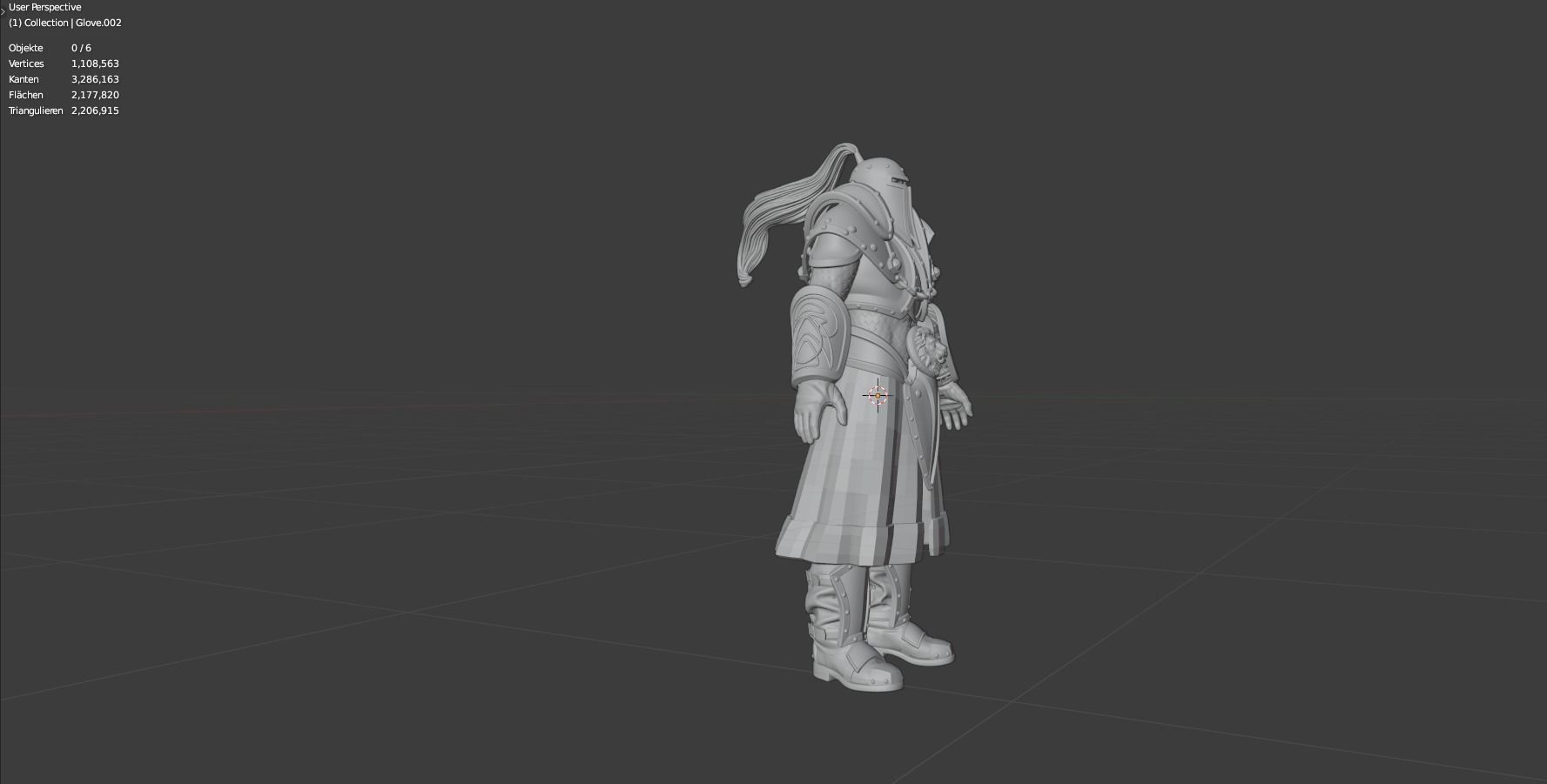 Warcraft Footman high poly 3D model_9