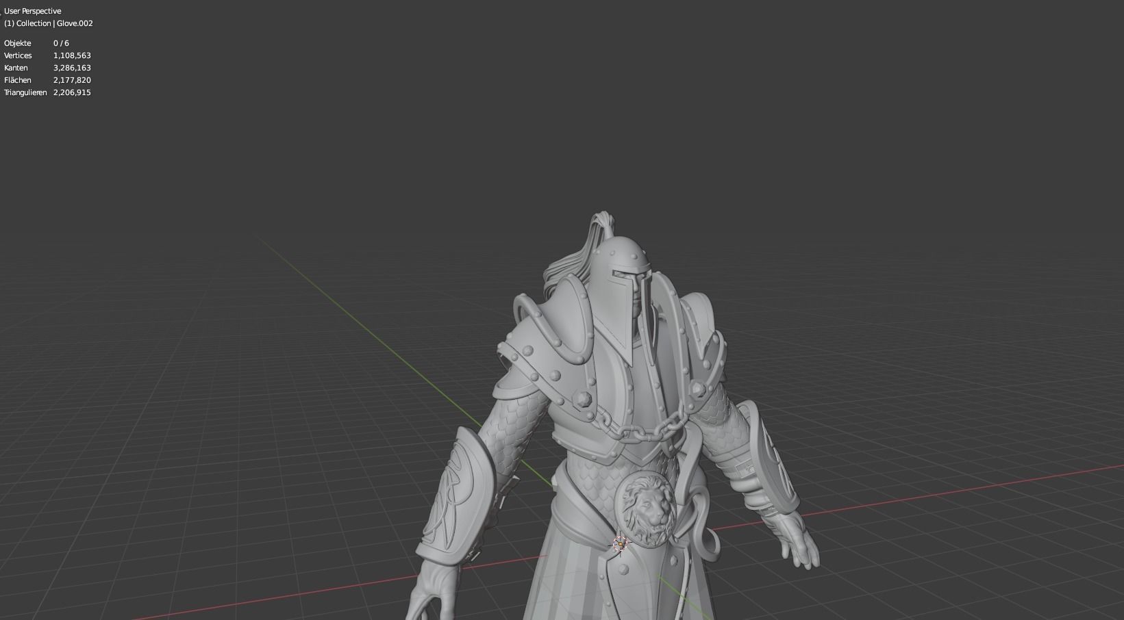 Warcraft Footman high poly 3D model_10