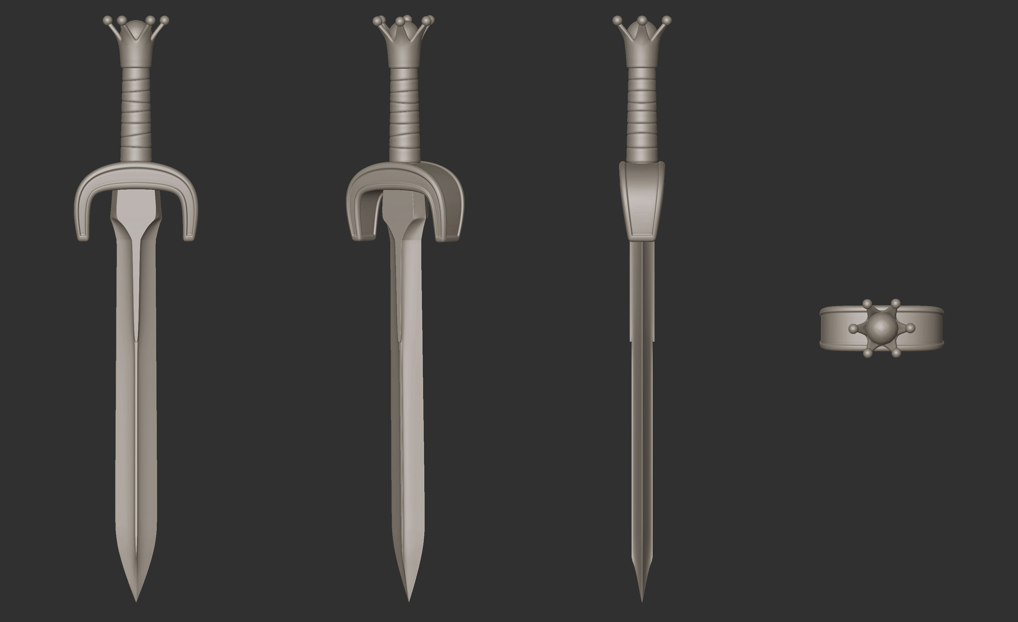 Warcraft Footman high poly 3D model_3