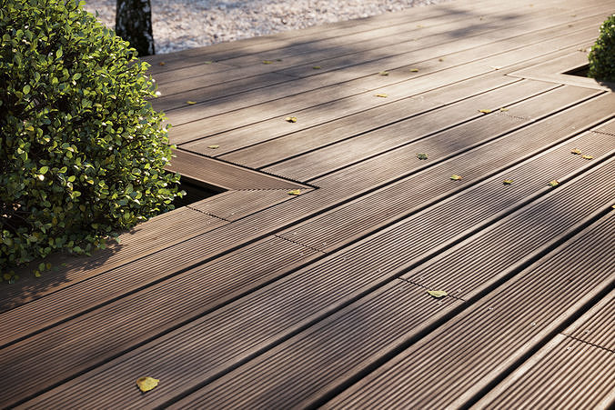 Dark oak decking texture 3D model