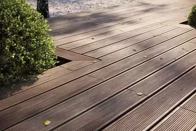 Dark oak decking texture 3D model