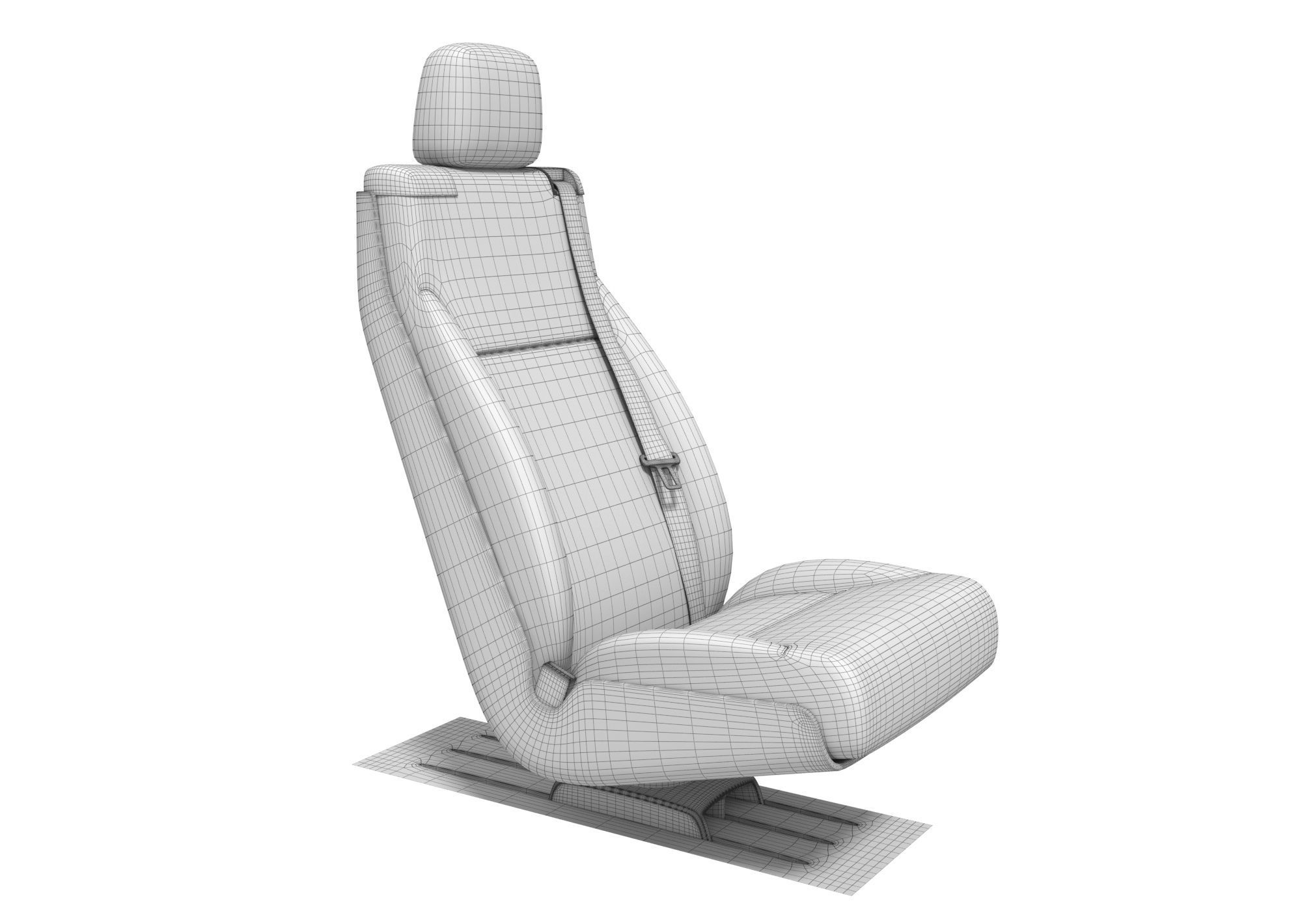 Vehicle Seat 3D model 3D model_4