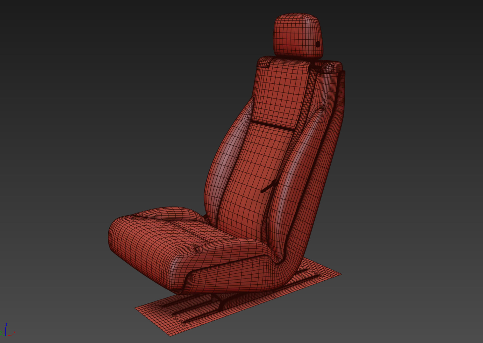 Vehicle Seat 3D model 3D model_16