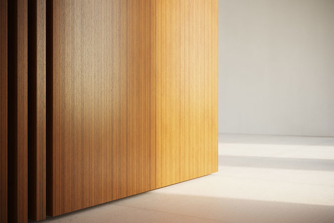 Teak veneer texture 3D model