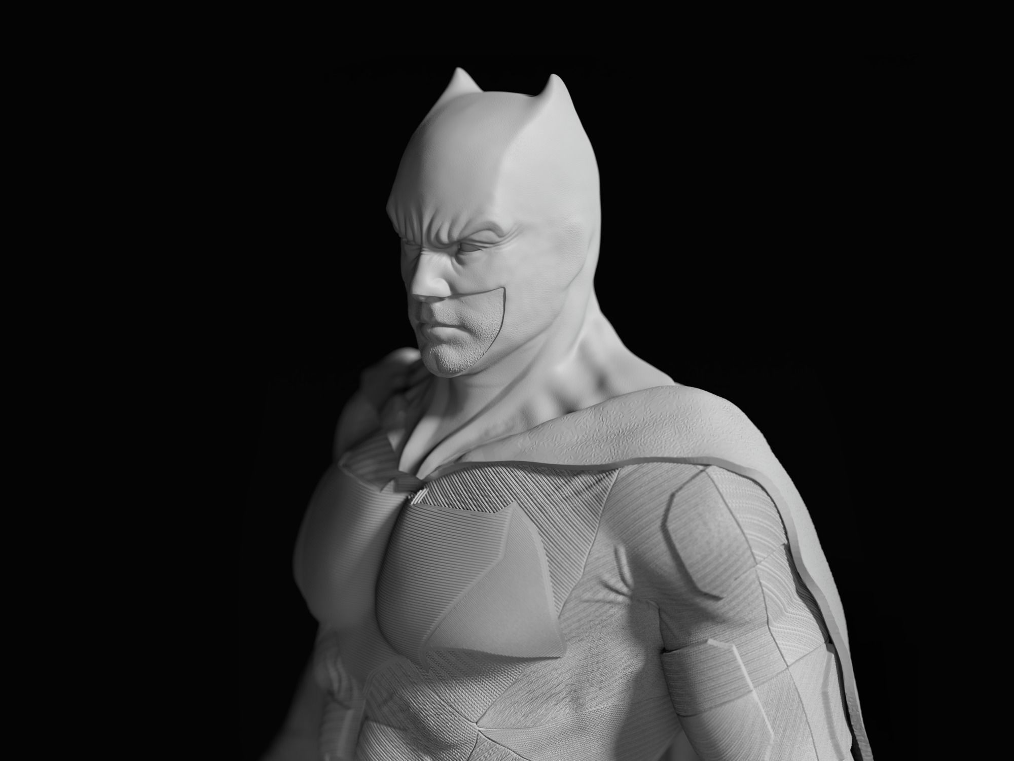 Batman figure Ben Affleck 3D print model_3