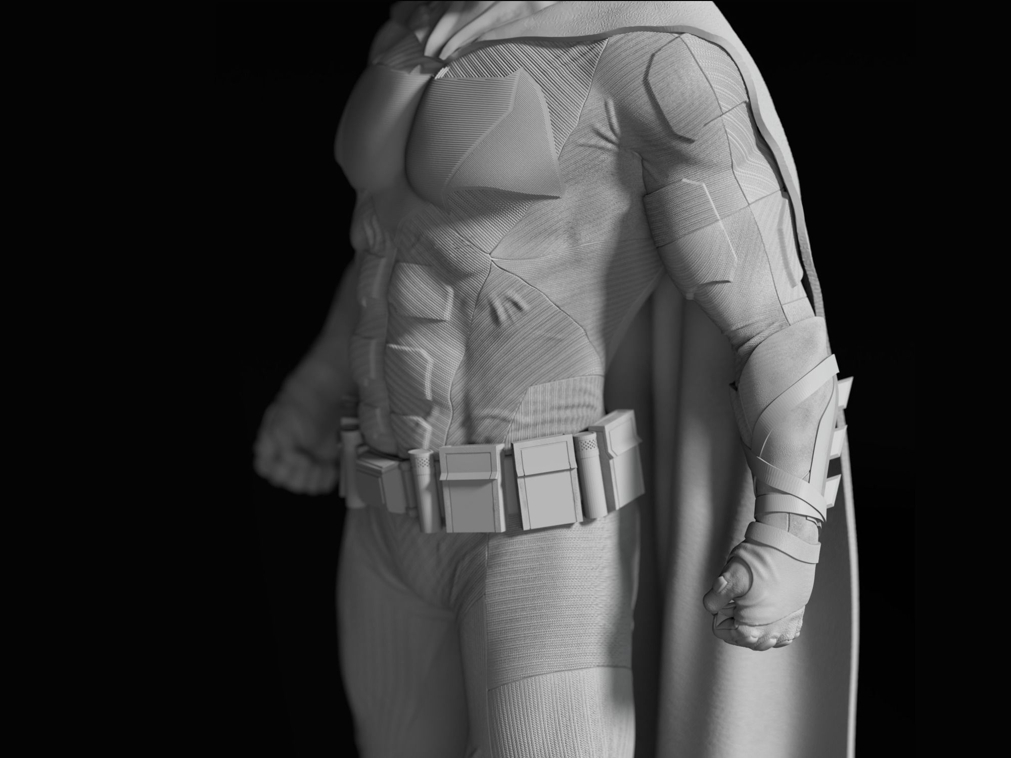 Batman figure Ben Affleck 3D print model_5