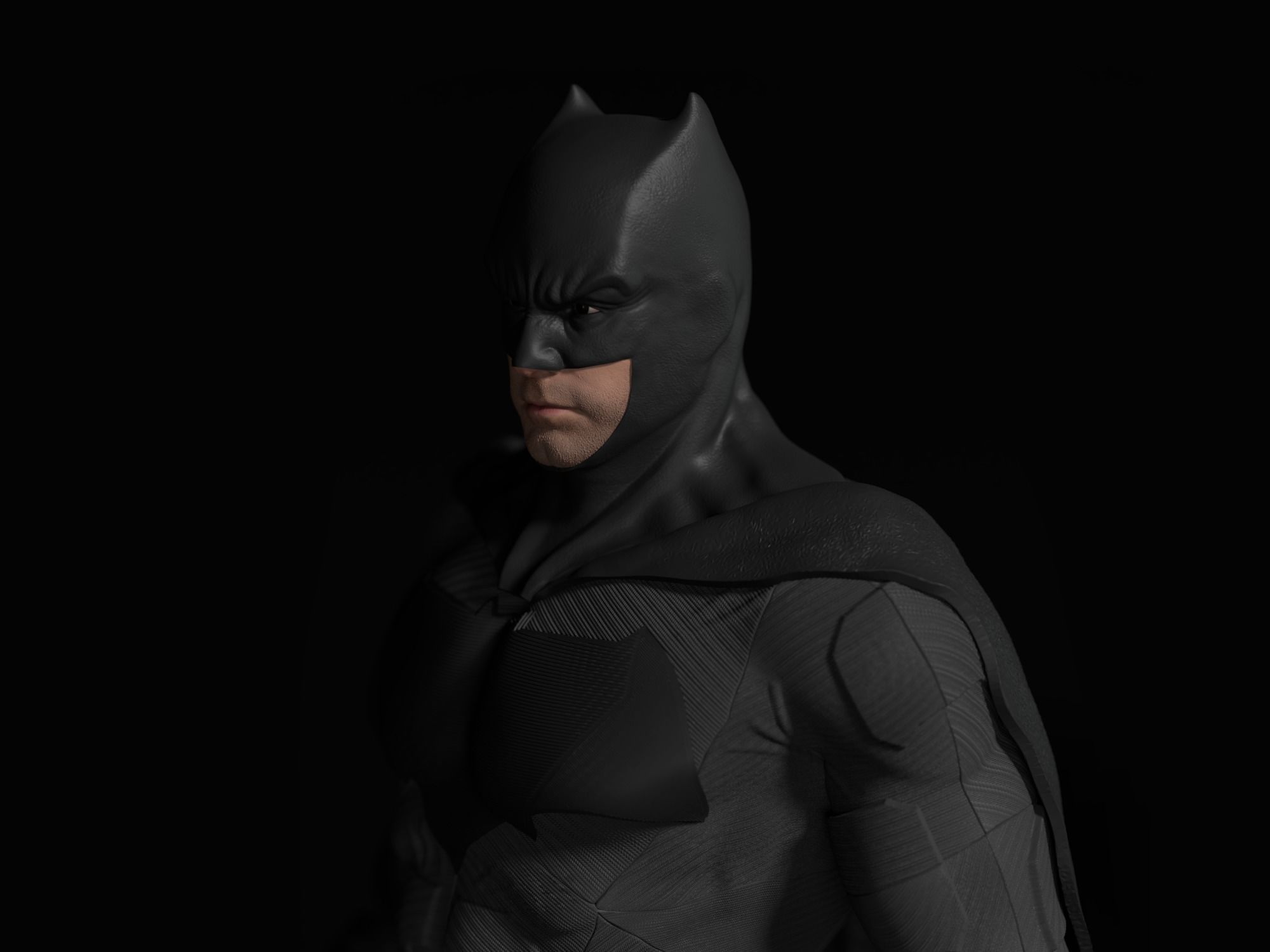Batman figure Ben Affleck 3D print model_2