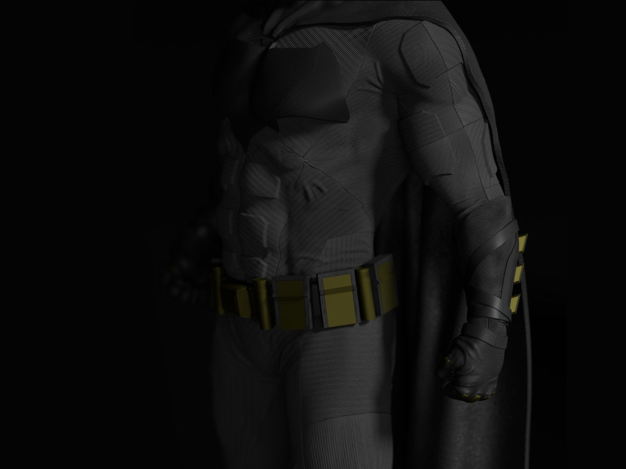 Batman figure Ben Affleck 3D print model_4