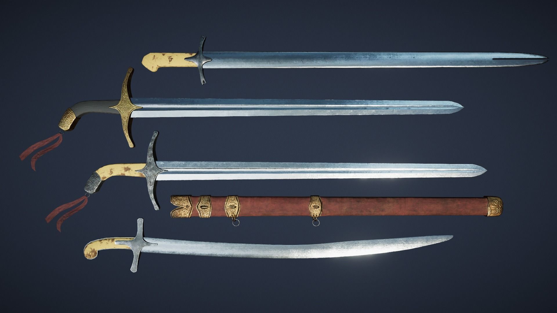 Medieval Weapons Pack Volume 1 by Ink Phantom Low-poly 3D model_7