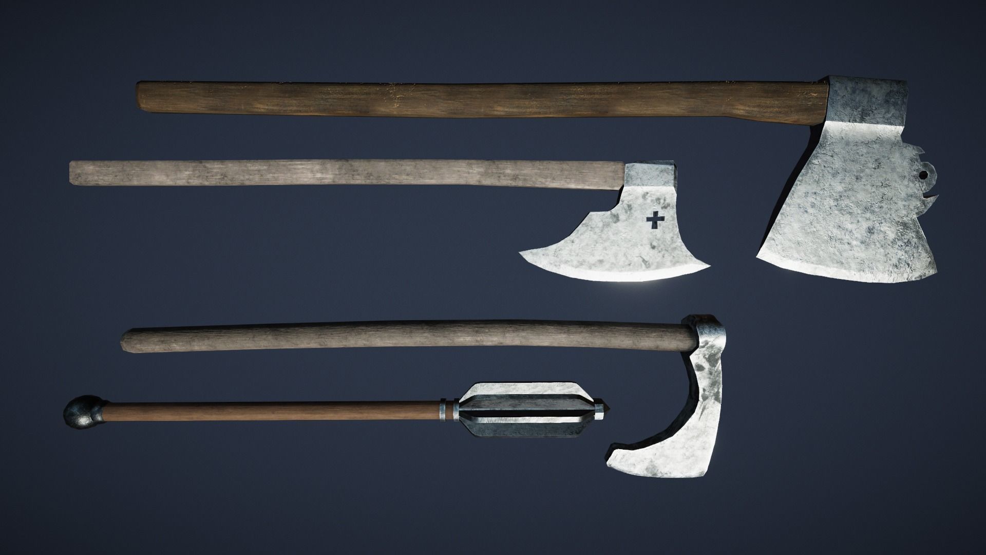 Medieval Weapons Pack Volume 1 by Ink Phantom Low-poly 3D model_10