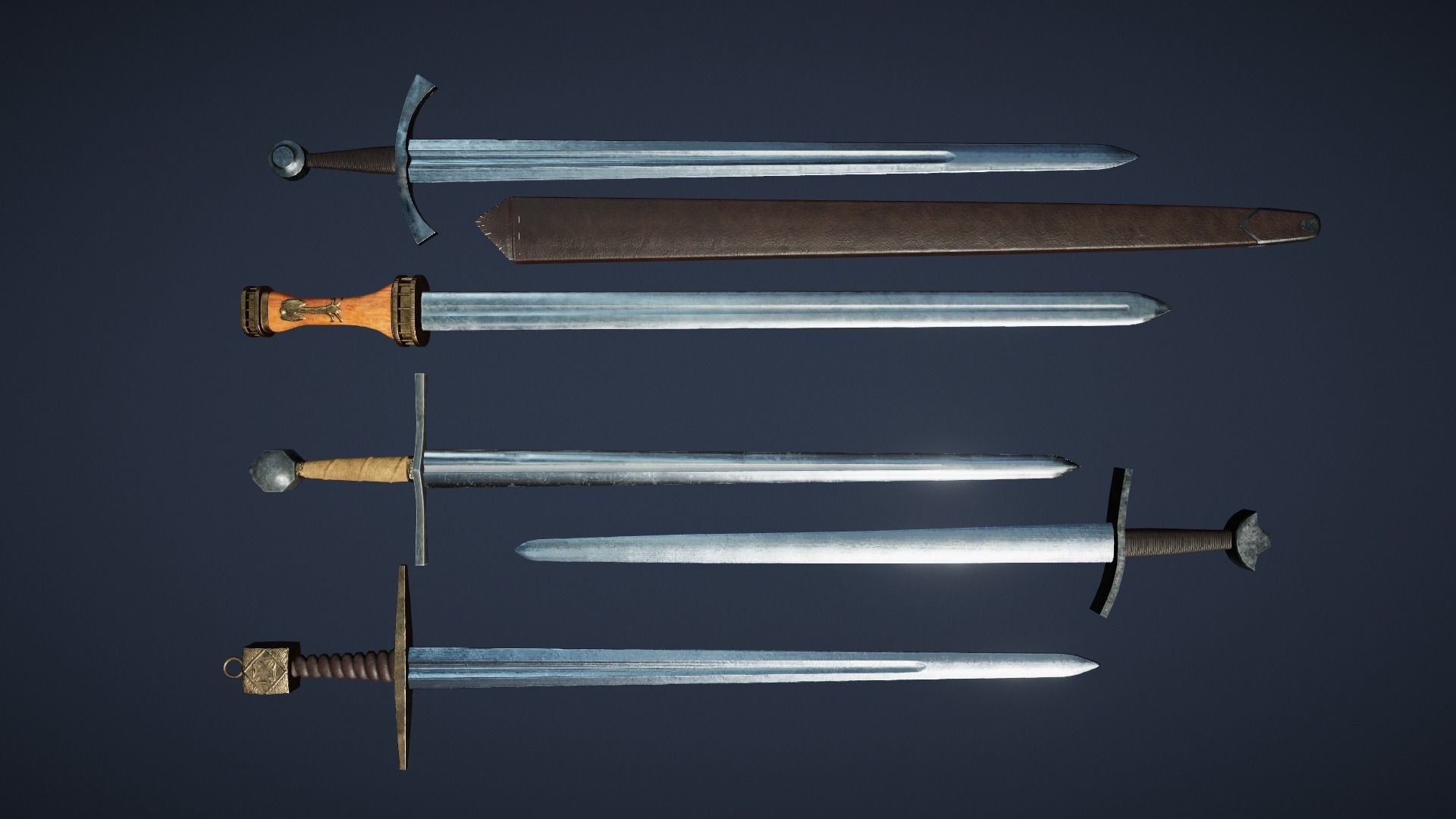 Medieval Weapons Pack Volume 1 by Ink Phantom Low-poly 3D model_8