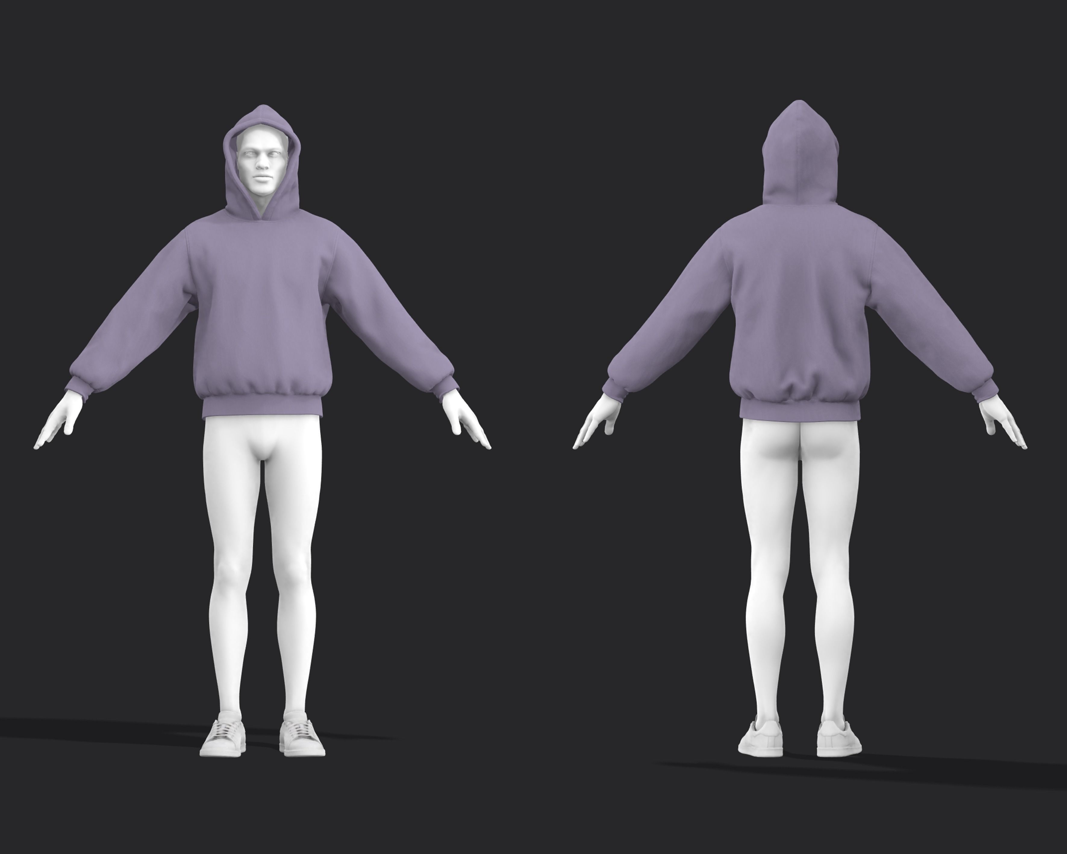 HEAVYWEIGHT HOODIE genesis8 highpoly 3D model_6