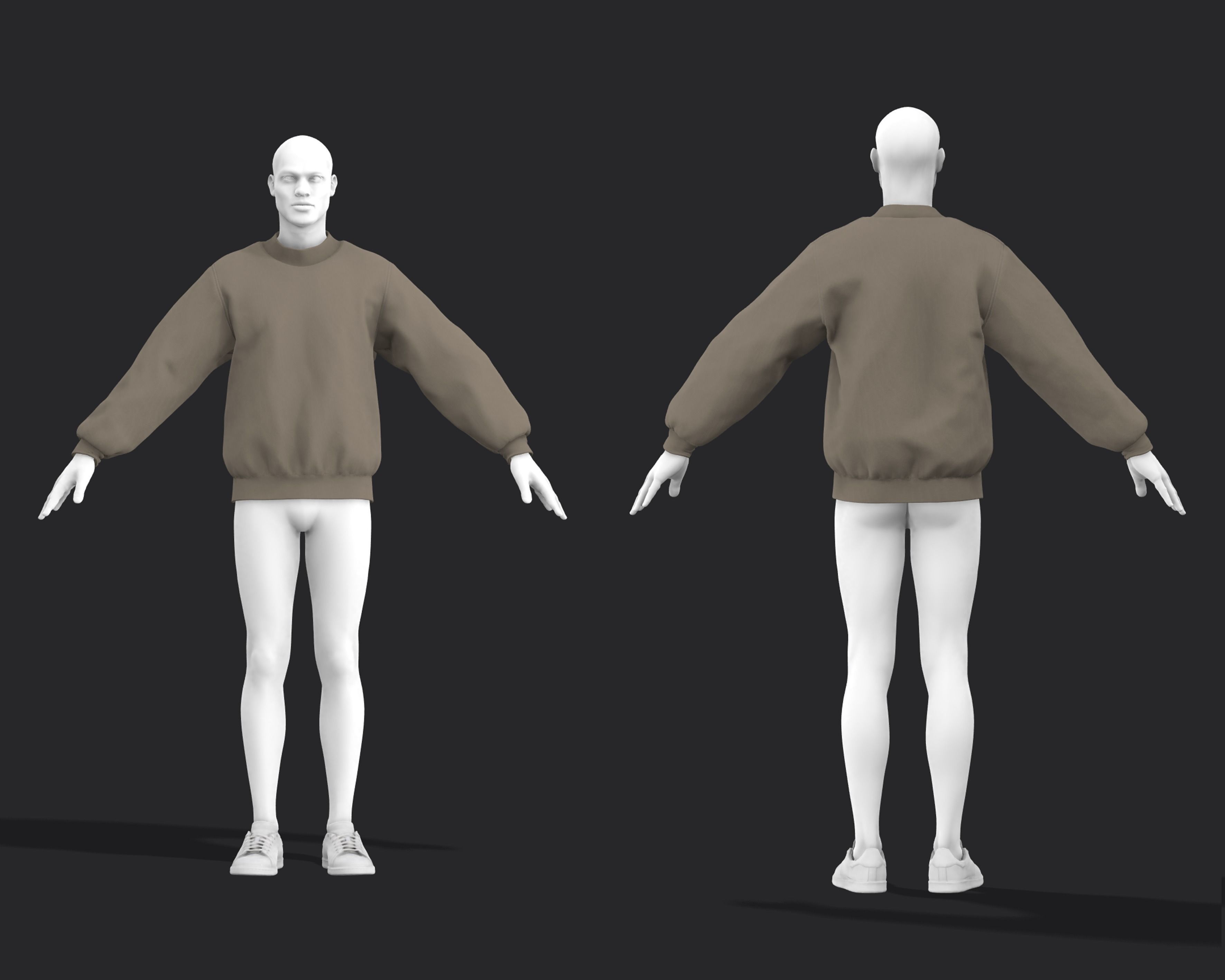 HEAVYWEIGHT HOODIE genesis8 highpoly 3D model_7