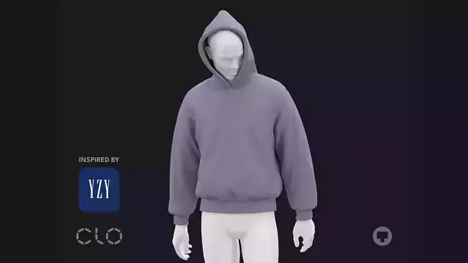 HEAVYWEIGHT HOODIE genesis8 highpoly 3D model