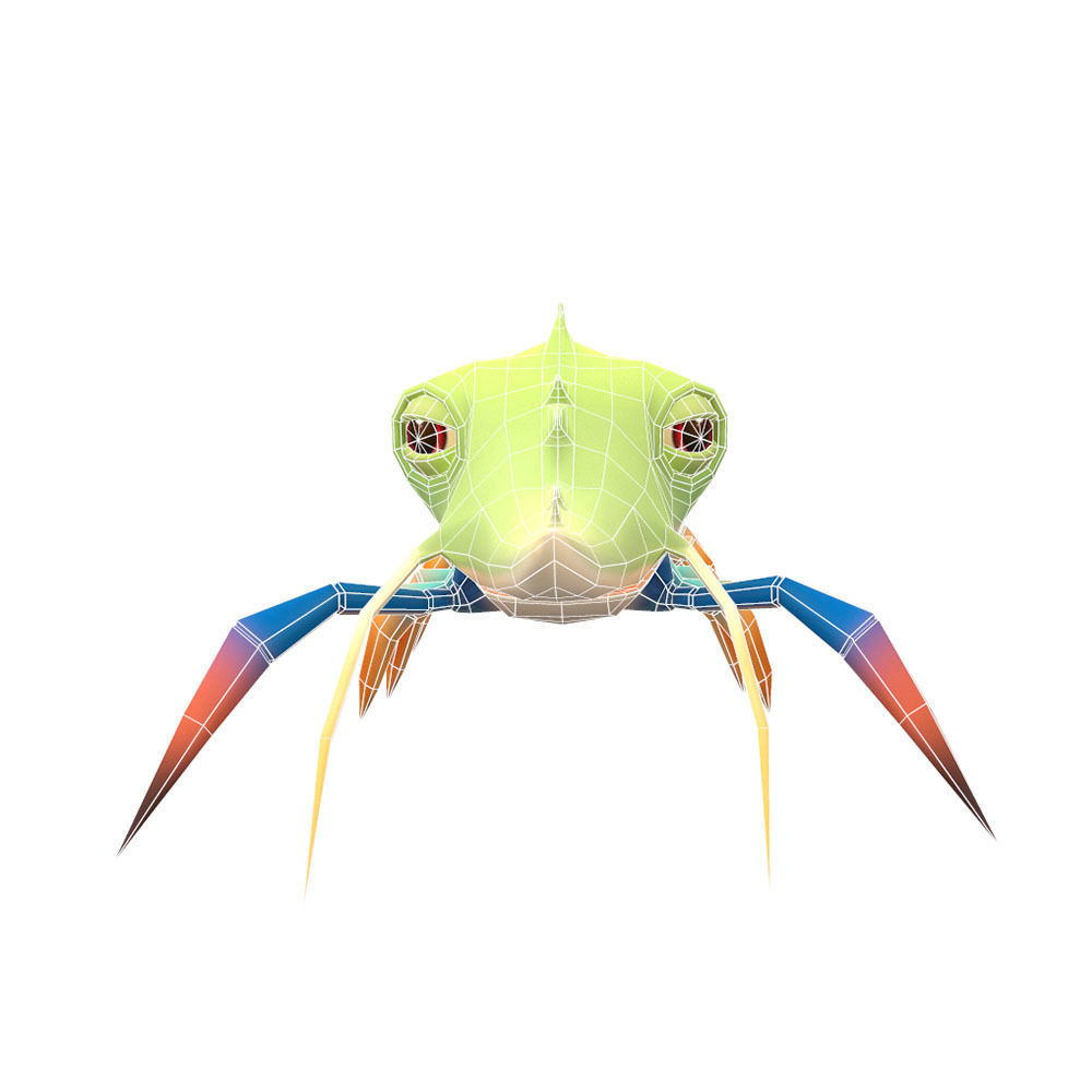 Gaint River Prawn Animated  Low-poly 3D model_5