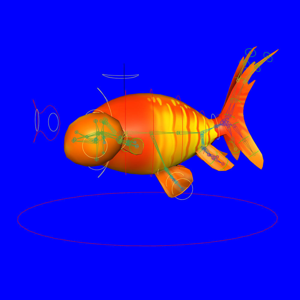 Bubble Eye fish animated   Low-poly 3D model_5