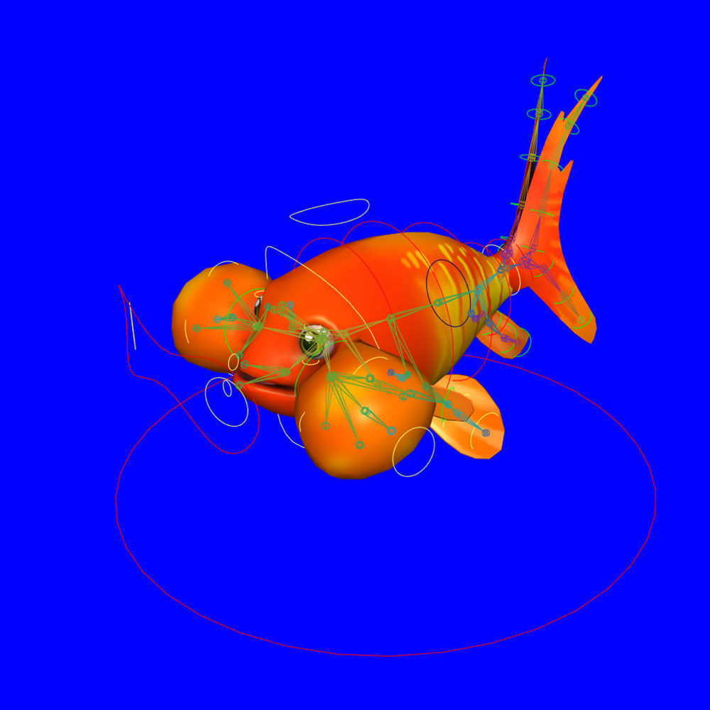 Bubble Eye fish animated   Low-poly 3D model_4