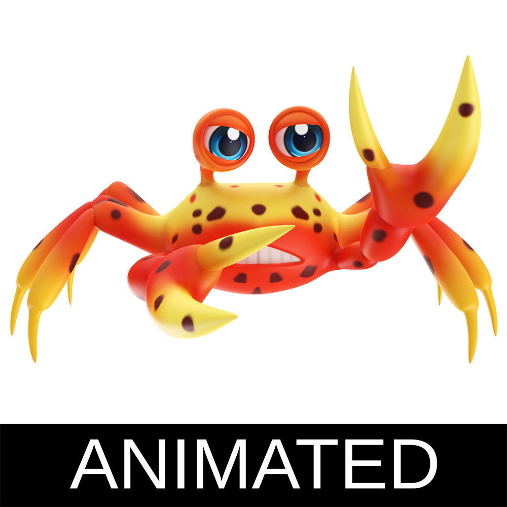 Johnson Fresh Crab Animated  Low-poly 3D model_5