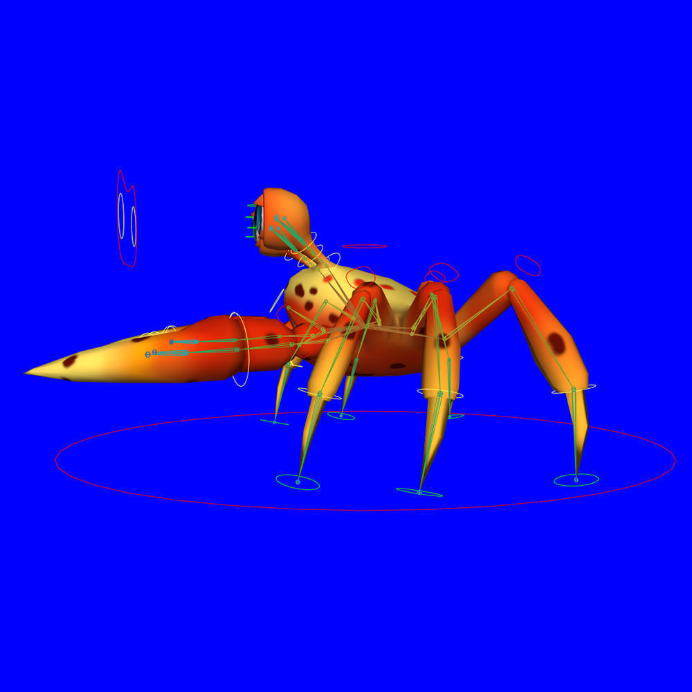 Johnson Fresh Crab Animated  Low-poly 3D model_6