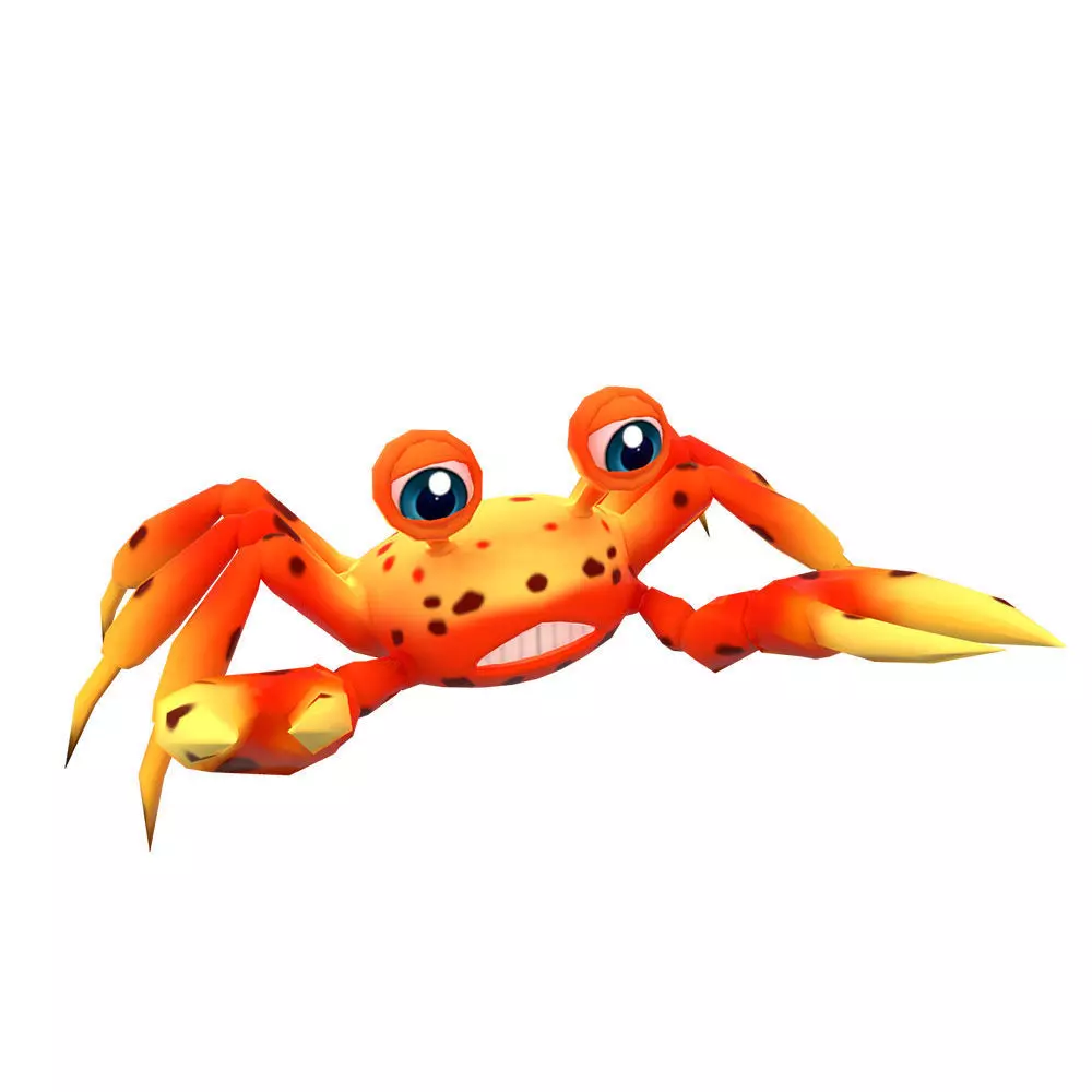 Johnson Fresh Crab Animated  Low-poly 3D model_0