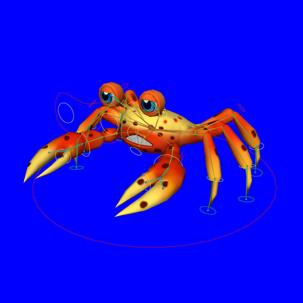 Johnson Fresh Crab Animated  Low-poly 3D model_7