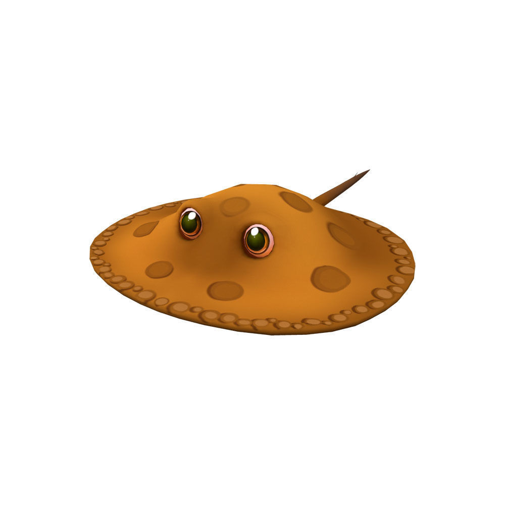 Motoro Stingray fish animated Low-poly 3D model_2