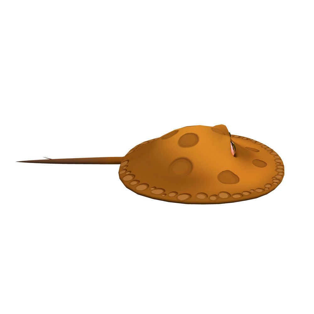 Motoro Stingray fish animated Low-poly 3D model_1