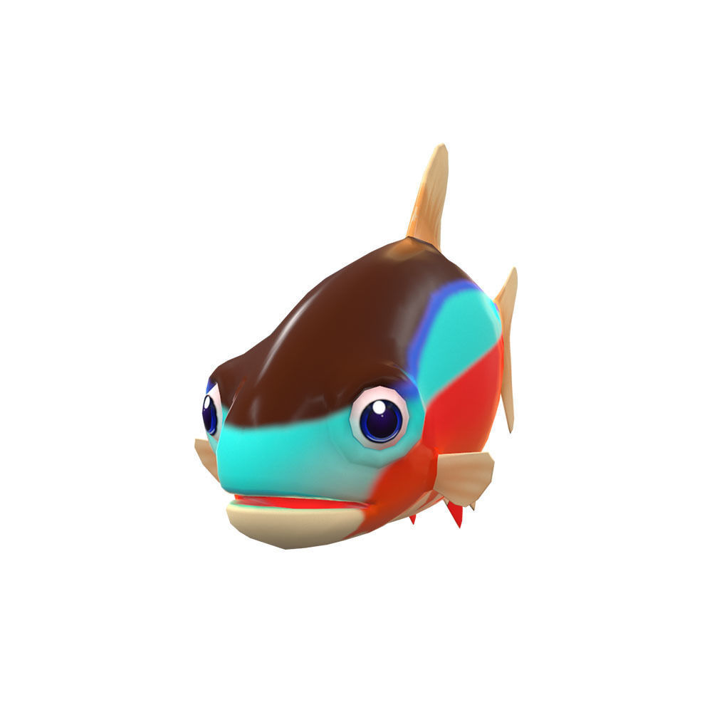 Cardinal Tetra fish animated Low-poly 3D model_1