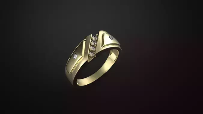 Ring with diamonds