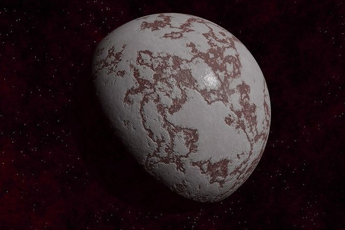 rocky planet 001-beta Low-poly 3D model