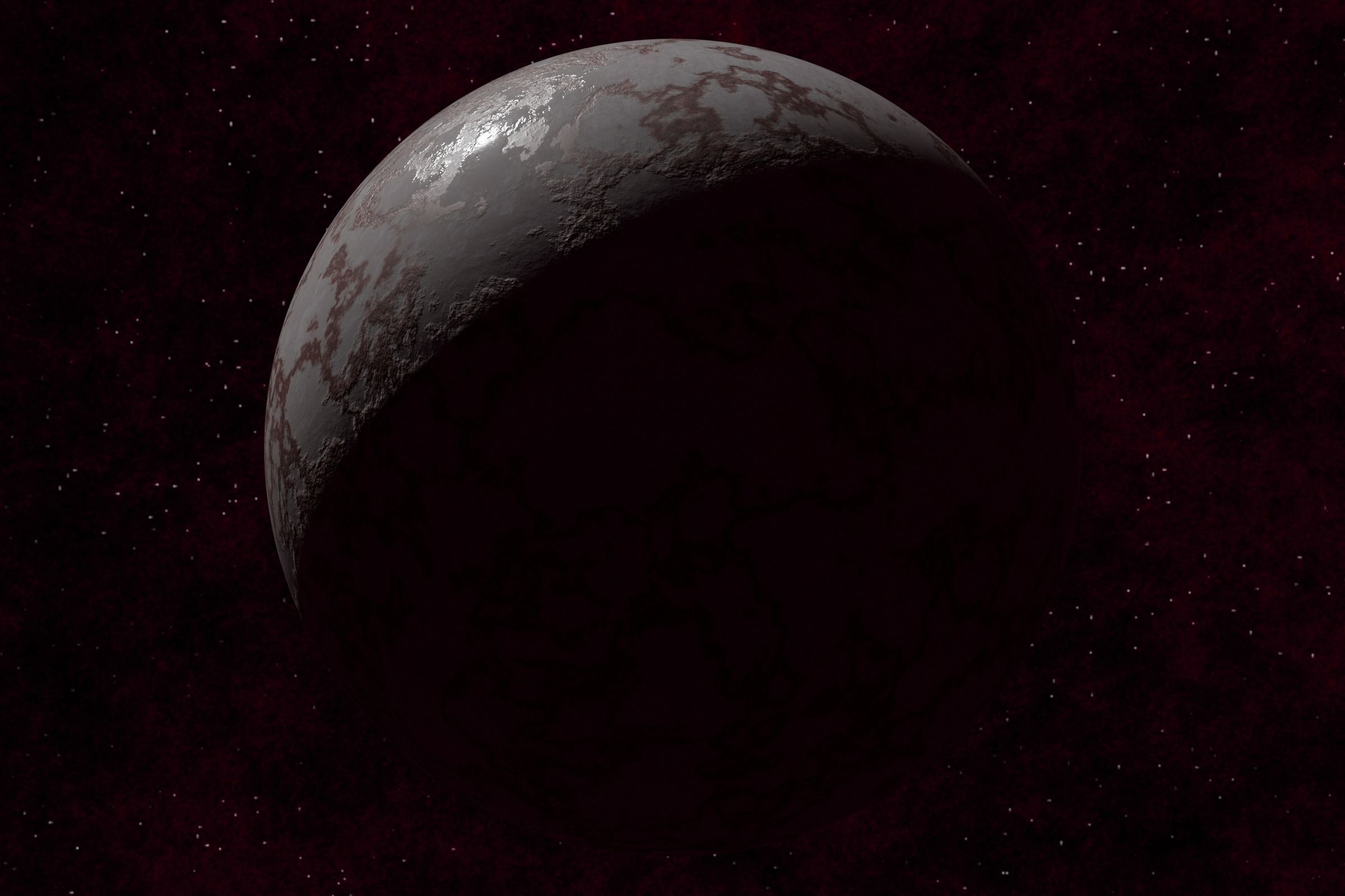 rocky planet 001-beta Low-poly 3D model_9