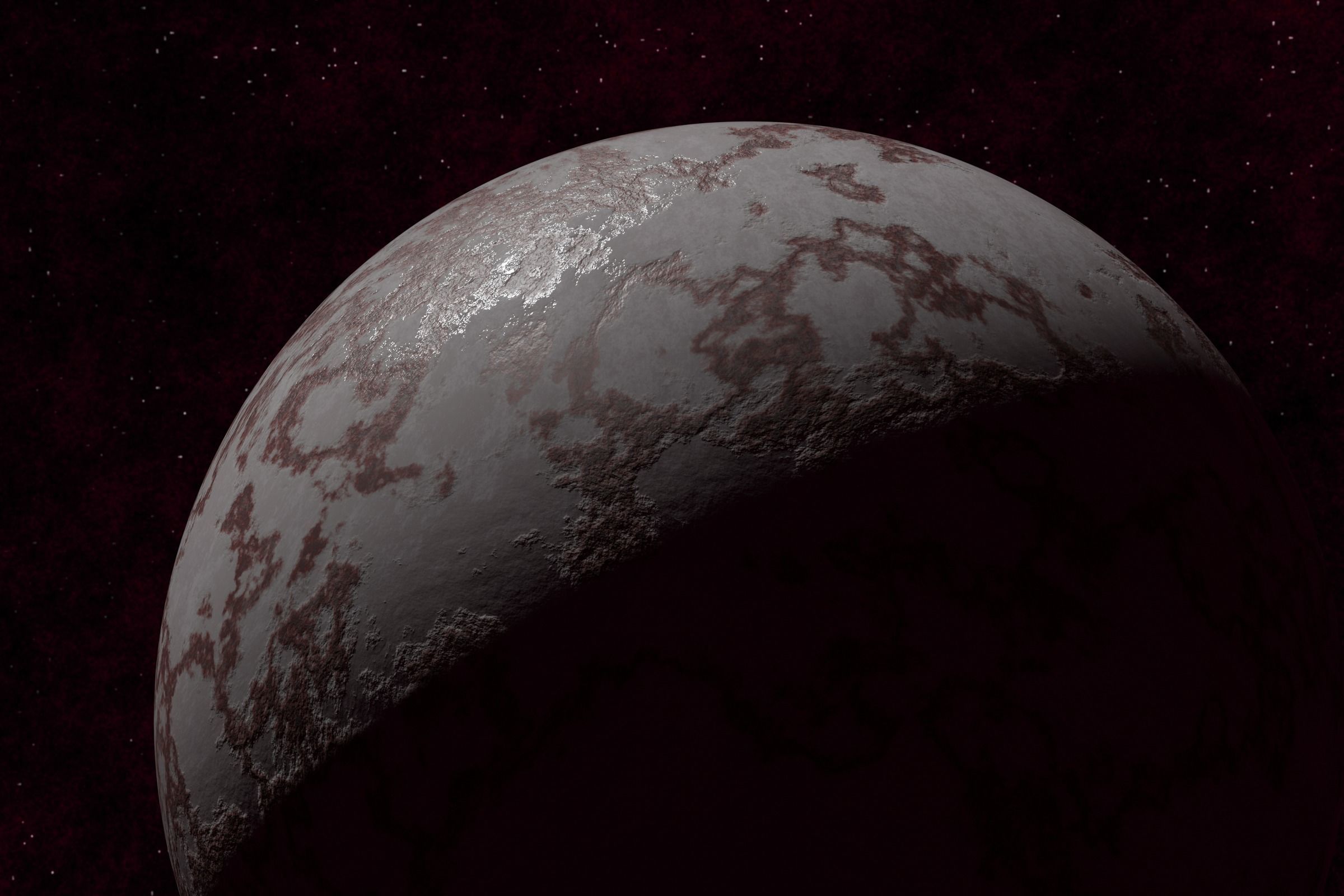 rocky planet 001-beta Low-poly 3D model_4