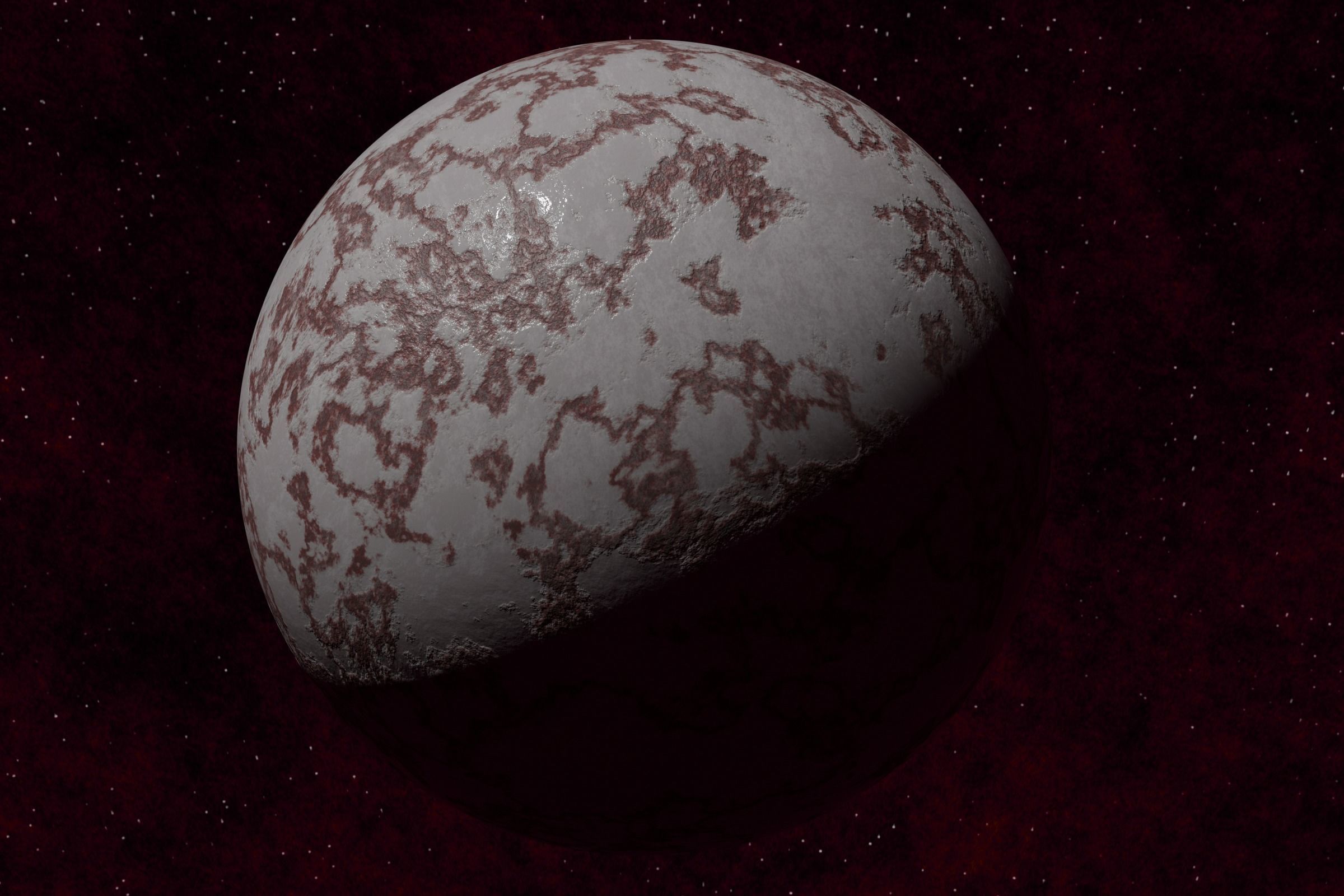 rocky planet 001-beta Low-poly 3D model_8