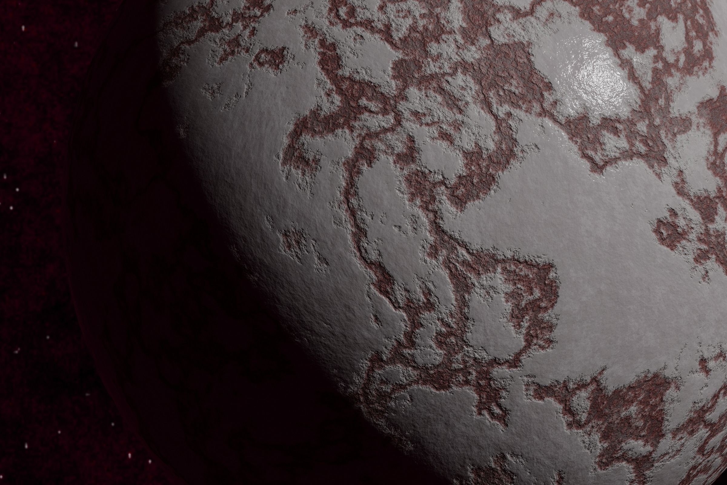 rocky planet 001-beta Low-poly 3D model_2