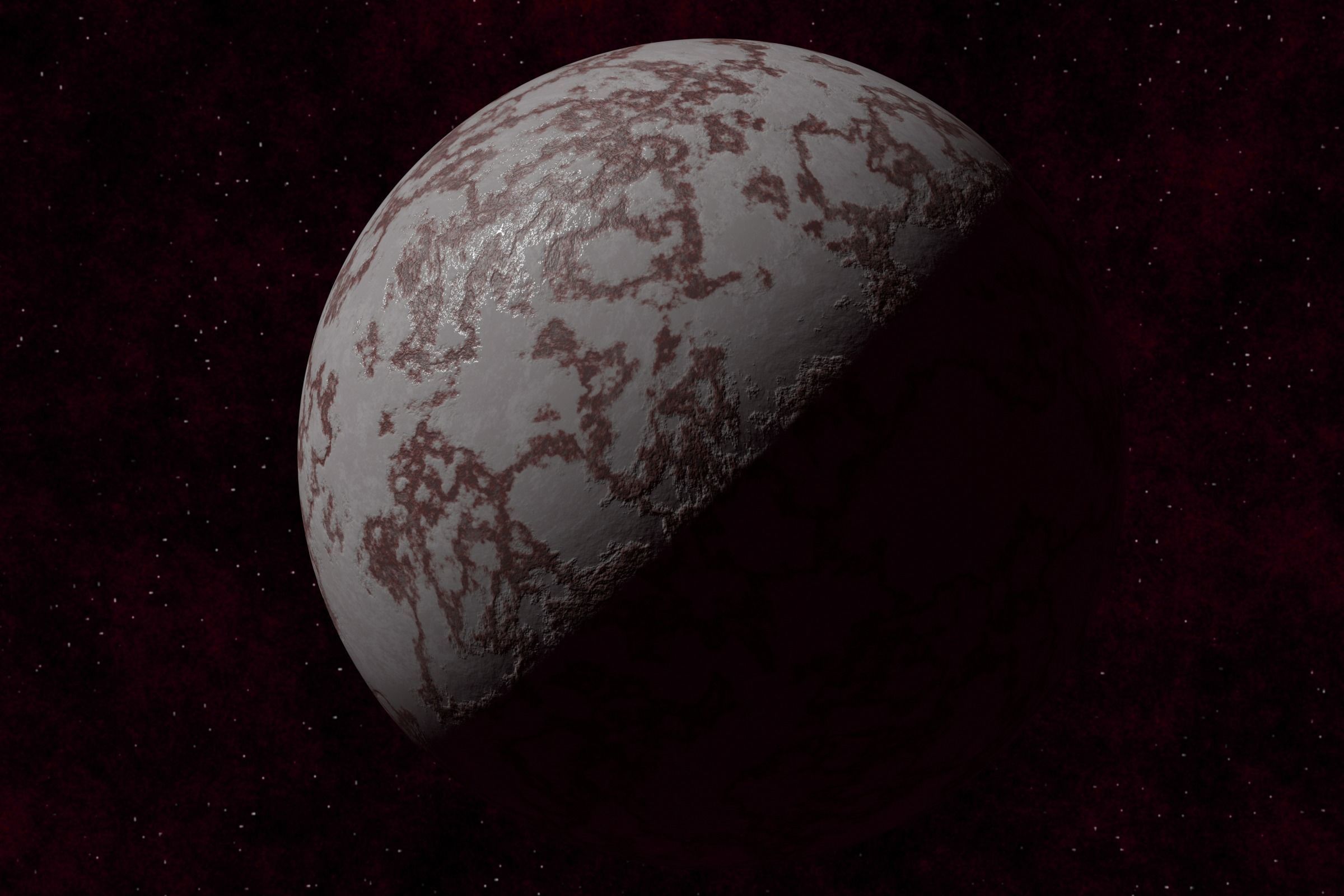 rocky planet 001-beta Low-poly 3D model_7
