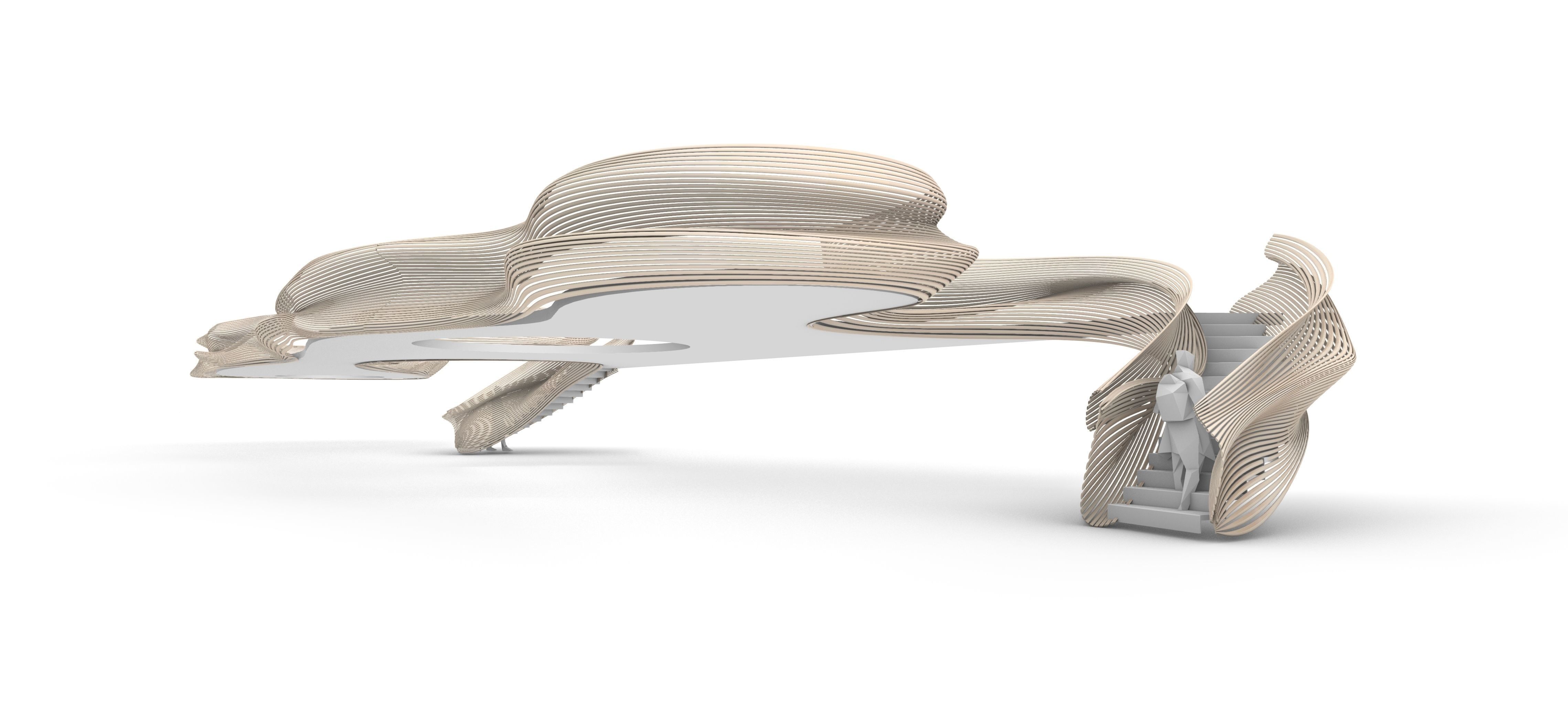 Parametric Stair 3D model_1