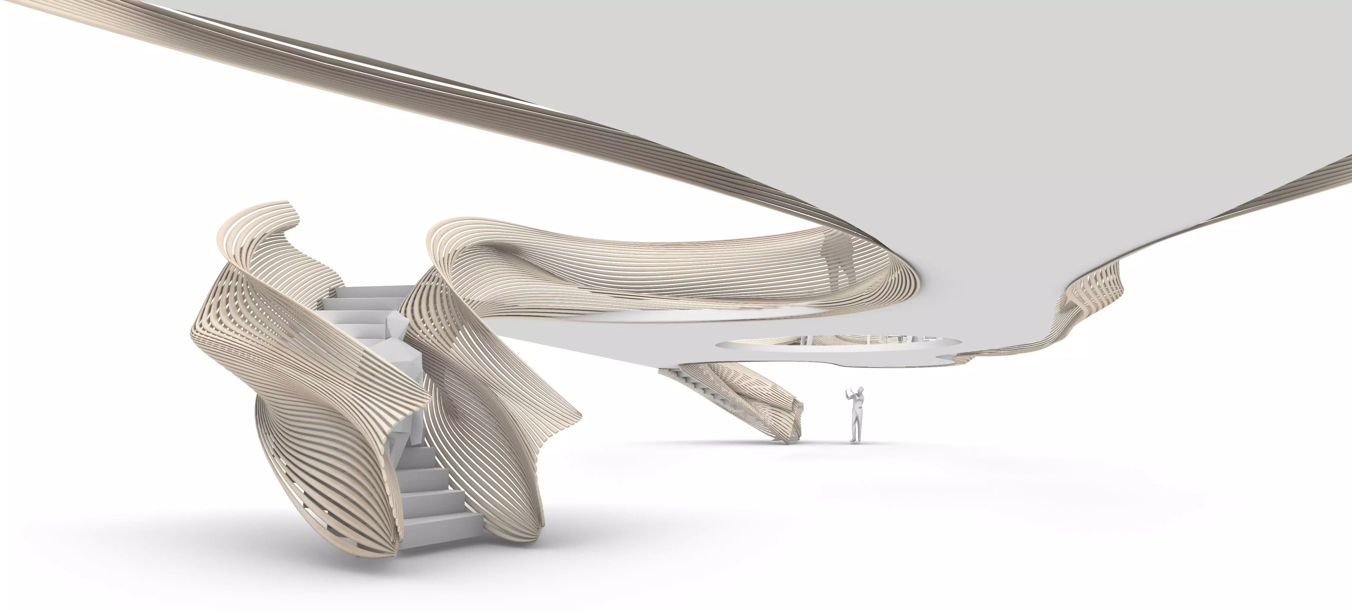 Parametric Stair 3D model_0