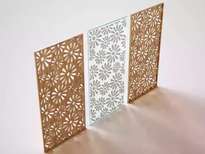 Partition three wooden panels