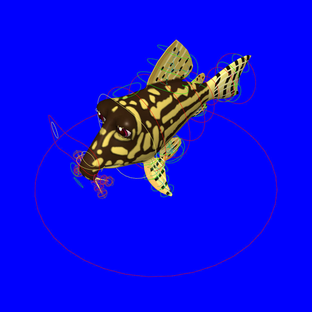 Sterba Corydoras fish animated Low-poly 3D model_6
