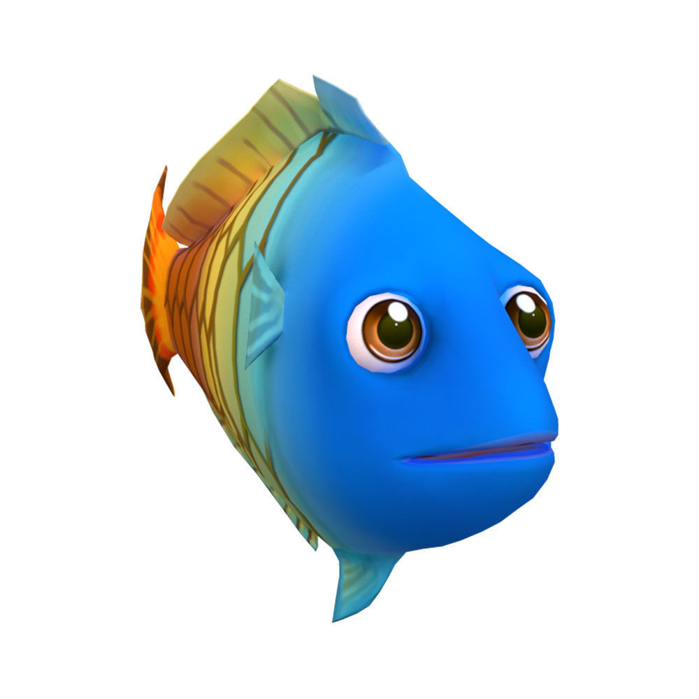 Boesemani Rainbow fish animated Low-poly 3D model_2
