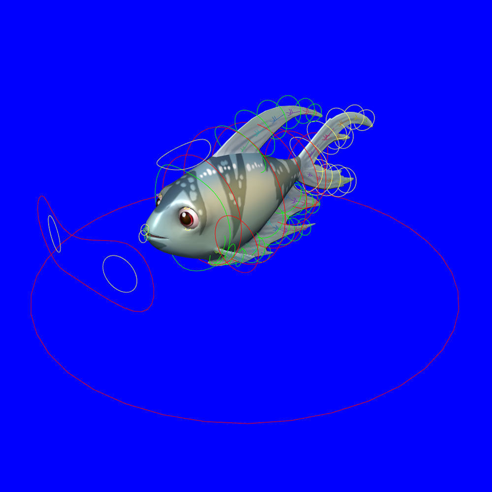 Black Skirt Tetra fish animated Low-poly 3D model_6