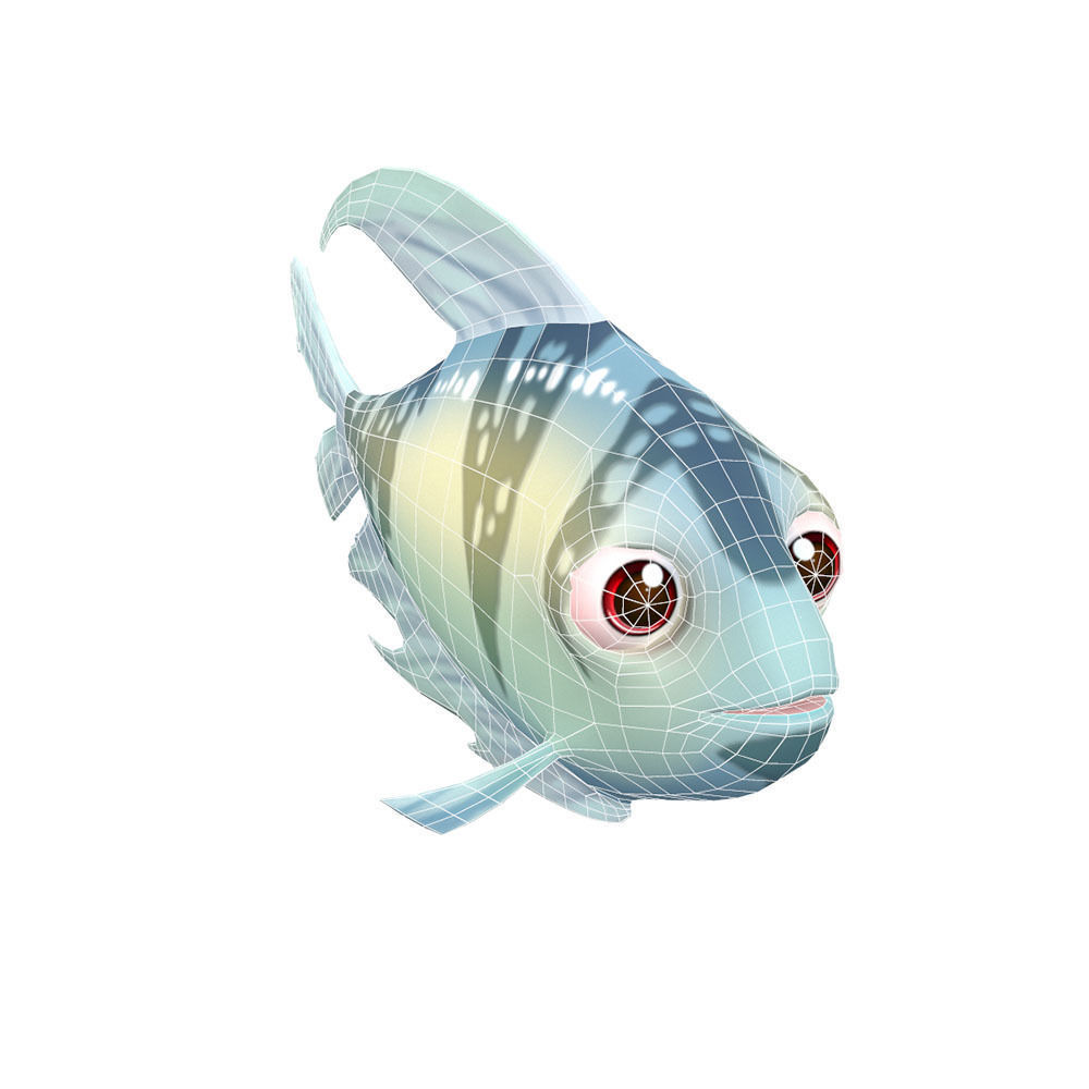 Black Skirt Tetra fish animated Low-poly 3D model_3
