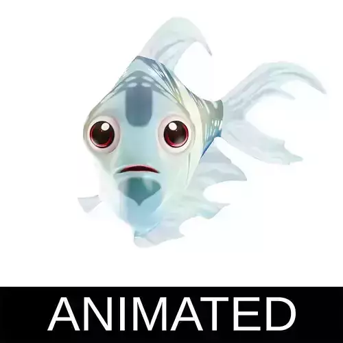 Black Skirt Tetra fish animated Low-poly 3D model