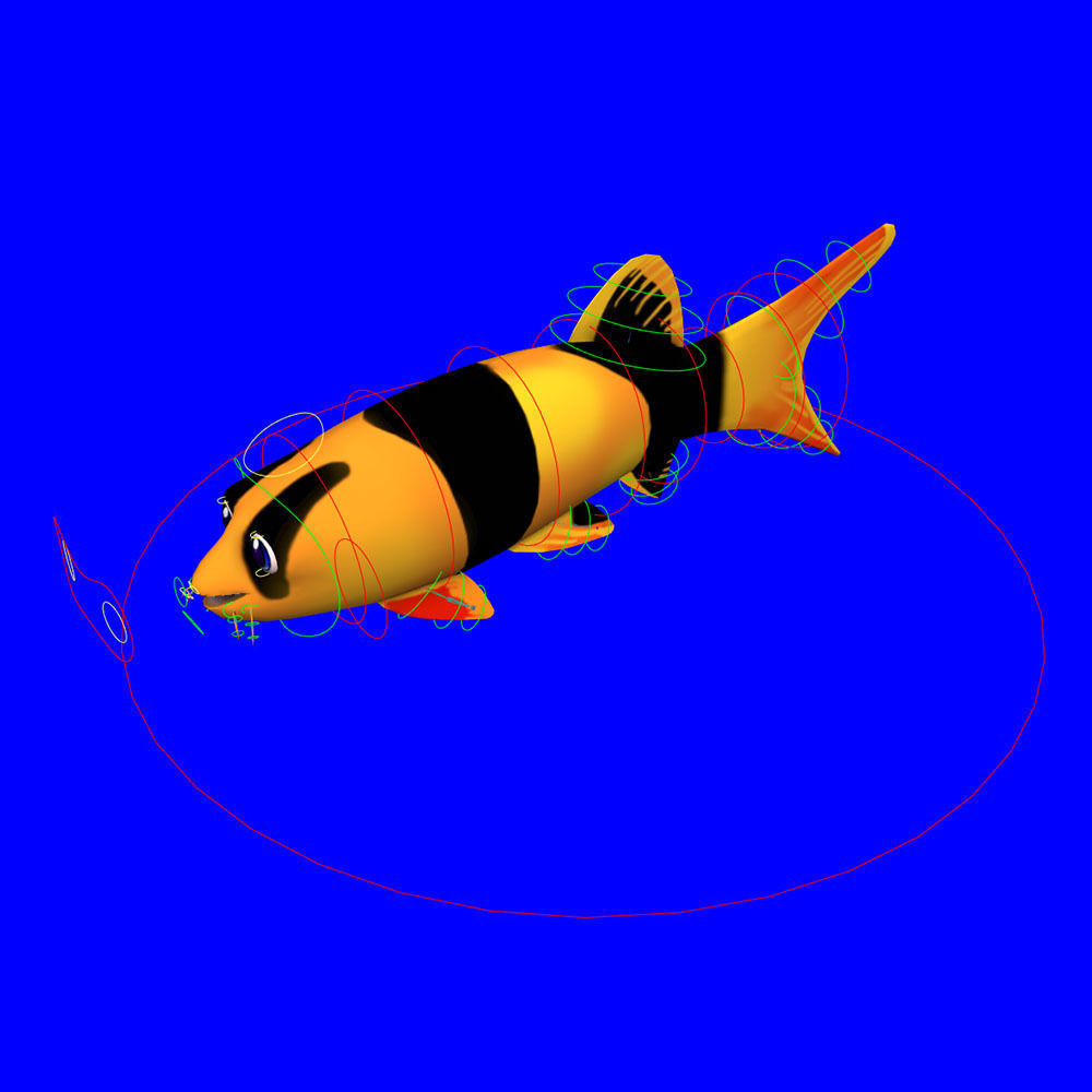 Clown loach fish animated  Low-poly 3D model_6