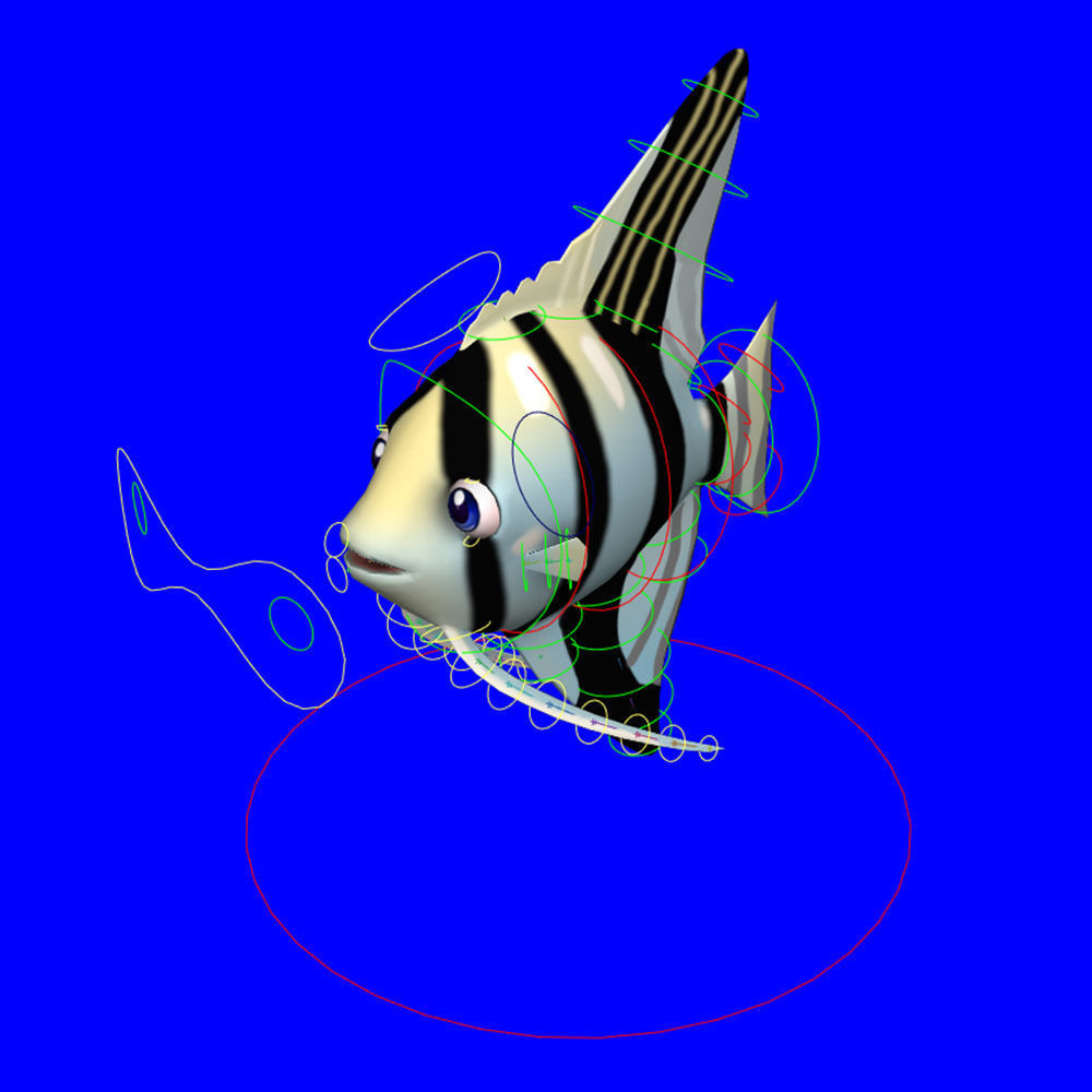 Angel Animated Fish  Low-poly 3D model_6