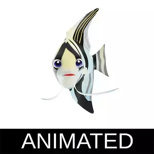 Angel Animated Fish  Low-poly 3D model